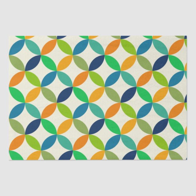 Geometrisches Muster für Minimalistische Zirkel de Seidenpapier (Vorderseite)
