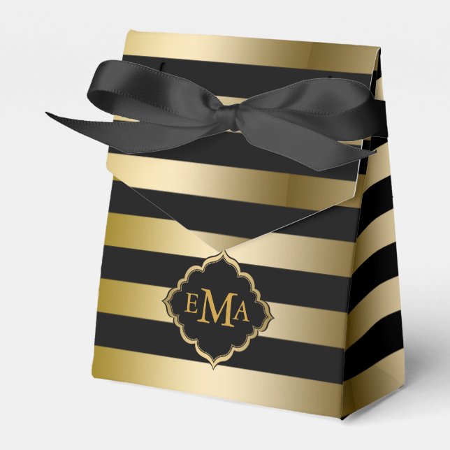 Geometrisches Muster für monogrammatikalische Stre Geschenkschachtel (Vorderseite)