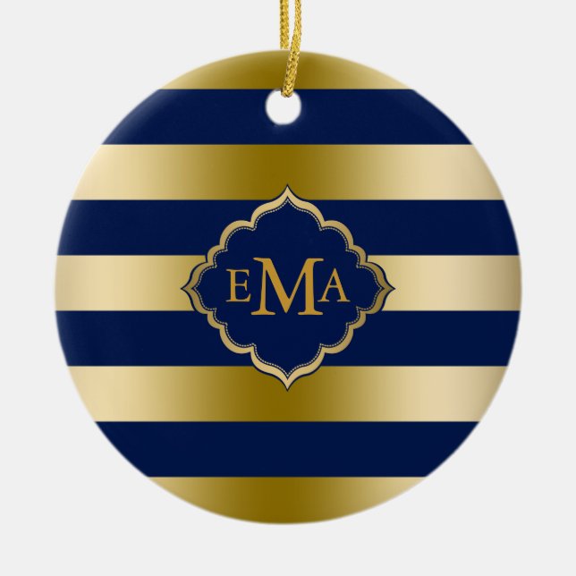 Geometrisches Muster für monogrammatikalische Stre Keramik Ornament (Vorne)