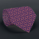 Geometrisches Muster für Navy und Korallen Krawatte<br><div class="desc">Geometrisches Muster für Navy und Korallen</div>