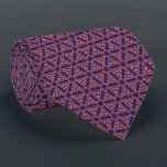 Geometrisches Muster für Navy und Korallen Krawatte<br><div class="desc">Geometrisches Muster für Navy und Korallen</div>