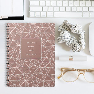 Geometrisches Muster für personalisierte Diagramme Notizblock