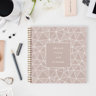 Geometrisches Muster für personalisierte Diagramme Notizbuch