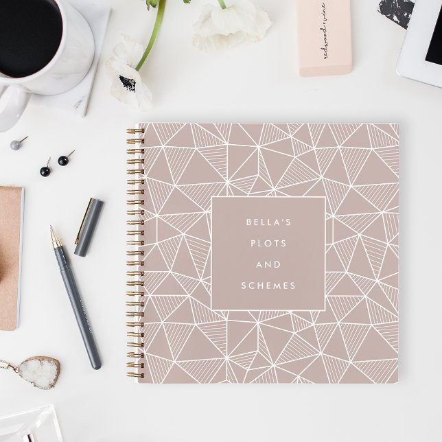 Geometrisches Muster für personalisierte Diagramme Notizbuch (Von Creator hochgeladen)