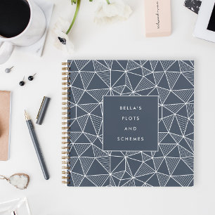 Geometrisches Muster für personalisierte Diagramme Notizbuch