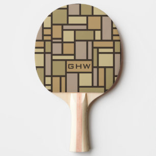 Geometrisches Muster für Pingpongpaddel in Monogra Tischtennis Schläger