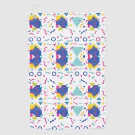 Geometrisches Muster für Retro-Memphis Golfhandtuch