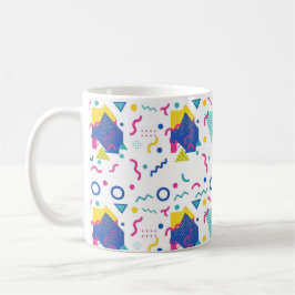 Geometrisches Muster für Retro-Memphis Kaffeetasse