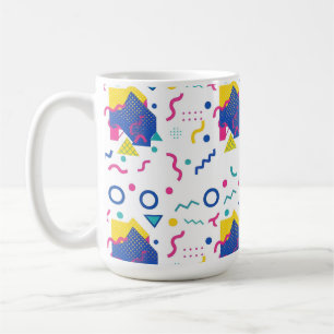 Geometrisches Muster für Retro-Memphis Kaffeetasse