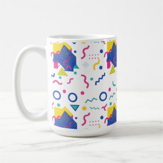 Geometrisches Muster für Retro-Memphis Kaffeetasse