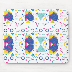 Geometrisches Muster für Retro-Memphis Mousepad