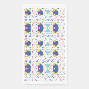 Geometrisches Muster für Retro-Memphis Serviette