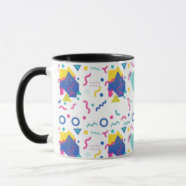 Geometrisches Muster für Retro-Memphis Tasse
