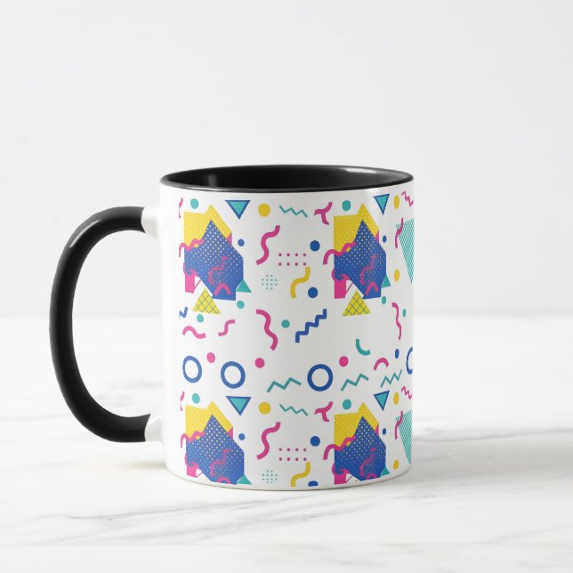 Geometrisches Muster für Retro-Memphis Tasse (Links)