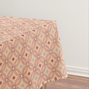 Geometrisches Muster für Retro-rosa und blaue Verr Tischdecke