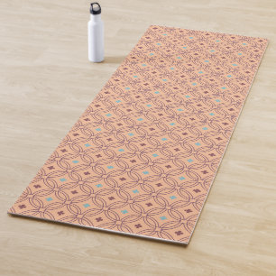 Geometrisches Muster für Retro-rosa und blaue Verr Yogamatte