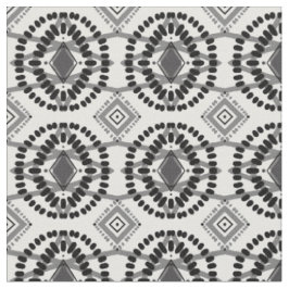 Geometrisches Muster für Schwarz und Weiß Stoff
