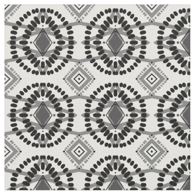 Geometrisches Muster für Schwarz und Weiß Stoff (Nahaufnahme)