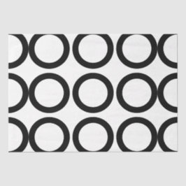 Geometrisches Muster für Schwarzweiß Seidenpapier