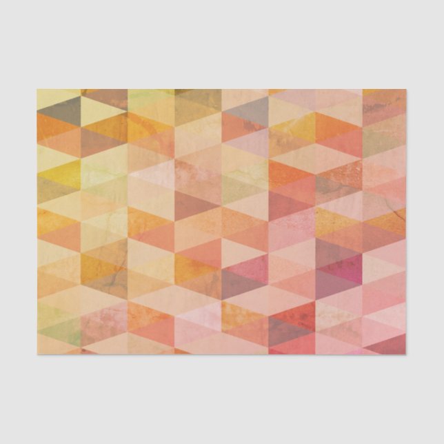 Geometrisches Muster für weiches Dreieck Seidenpapier (Vorderseite)
