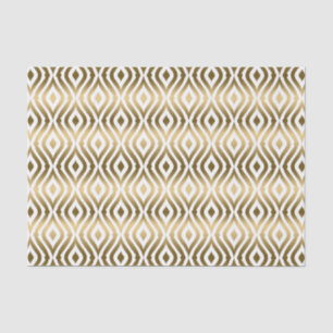 Geometrisches Muster für White & Imitats Gold Quat Seidenpapier