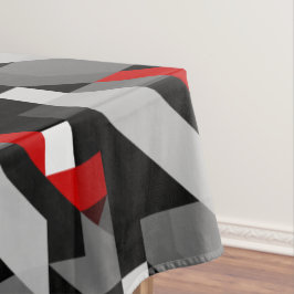 Geometrisches Muster getonte und rote Farbe des Tischdecke