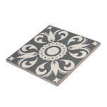 Geometrisches Muster Grau Schwarz-weiß dekorativ Fliese<br><div class="desc">Ein modernes,  geometrisch dunkelgraues Schwarz Muster für einen Küchenbacksplash,  Kunstfliesen,  Kaminumgebung,  Bad und Dusche. Sie mögen diesen Stil auch in einer gerahmten Kachel oder Keepake Box. Dunkle Holzkohle grau und weiß.</div>