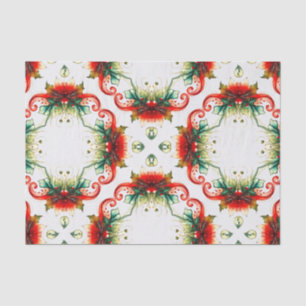 Geometrisches Muster, Heilige Beeren und Bänder Seidenpapier