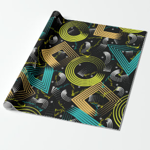 Geometrisches Muster Hintergrund,retro,90er,abstra Geschenkpapier