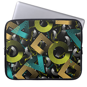 Geometrisches Muster Hintergrund,retro,90er,abstra Laptopschutzhülle