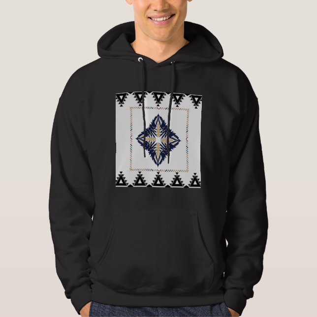 Geometrisches Muster Hoodie (Vorderseite)