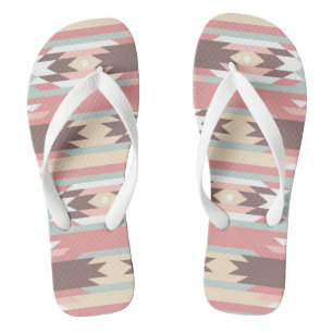 Geometrisches Muster im Aztekenstil 2 Flip Flops