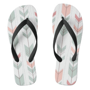 Geometrisches Muster im Retro-Stil Flip Flops