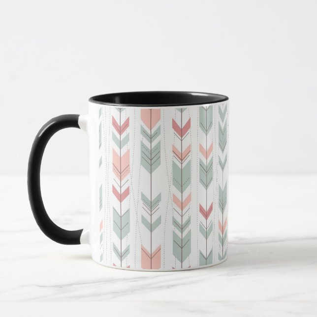 Geometrisches Muster im Retrostil Tasse (Links)