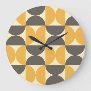 Geometrisches Muster im Stil der Mitte des 20. Jah Große Wanduhr