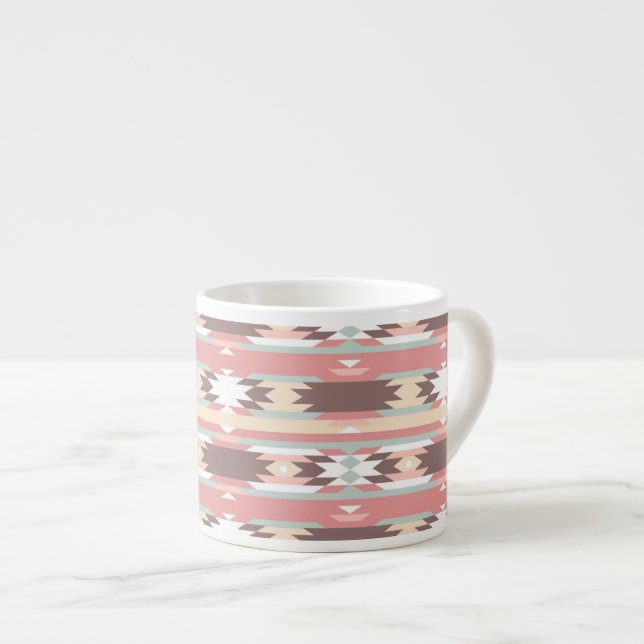 Geometrisches Muster in aztekischer Art 2 Espressotasse (Vorderseite Rechts)