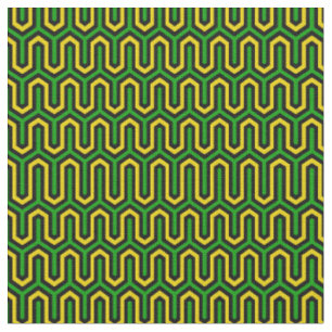 Geometrisches Muster in den Farben der jamaikanisc Stoff