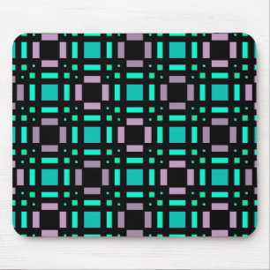 Geometrisches Muster in den Farben grün und geomet Mousepad