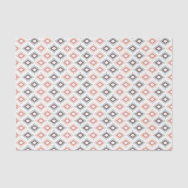 Geometrisches Muster in der aztekischen Art Seidenpapier (Vorderseite)