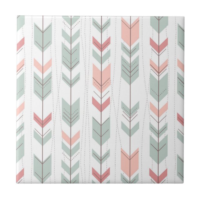 Geometrisches Muster in der Retro Art Fliese (Vorderseite)