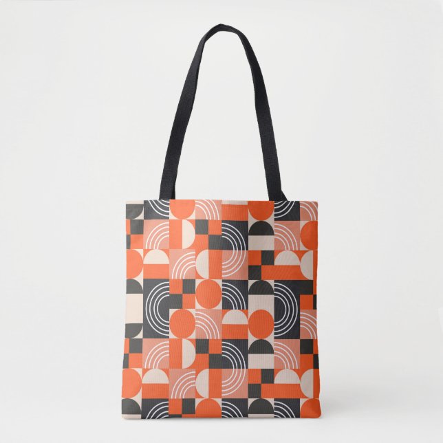 Geometrisches Muster in hellen Farbblöcken.  Tasche (Vorderseite)