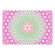 Geometrisches Muster in Rosa und Grün