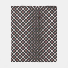 Geometrisches Muster in Schwarz und Braun Fleecedecke