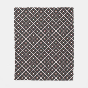 Geometrisches Muster in Schwarz und Braun Fleecedecke