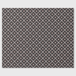 Geometrisches Muster in Schwarz und Braun Geschenkpapier