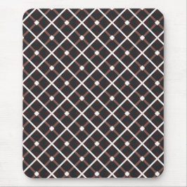 Geometrisches Muster in Schwarz und Braun Mousepad