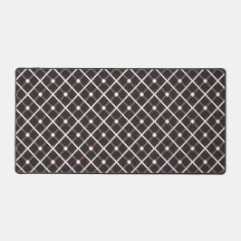 Geometrisches Muster in Schwarz und Braun Schreibtischunterlage