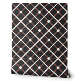 Geometrisches Muster in Schwarz und Braun Tapete