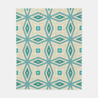 Geometrisches Muster in Vintagen Farben Fleecedecke