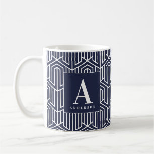 geometrisches Muster, initial/monogramm Kaffeetasse